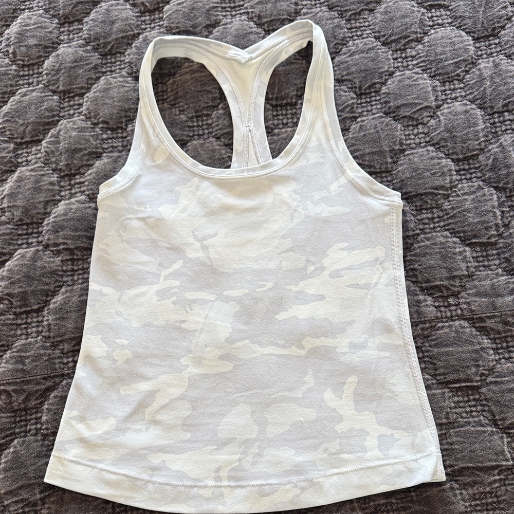 Women's Lululemon, light gray camo, Racerback Tank Top